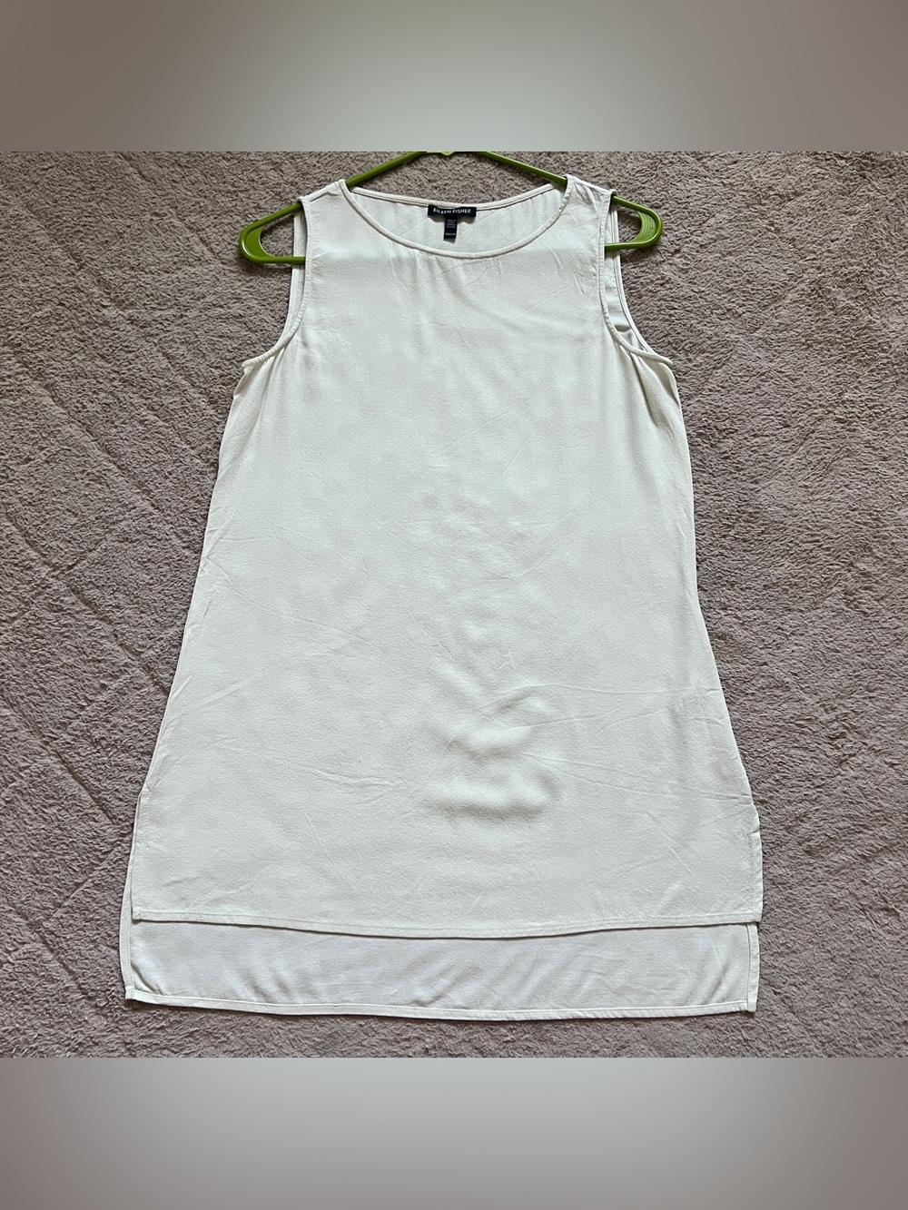 NWOT‎ Eileen Fisher Silk Tunic Tank Hi-Lo Oversized Old Money Luxury Sz XXS